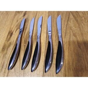 Pinnacle MCM Style Stainless Steel Made In Japan Serated Set Of 5 Knives